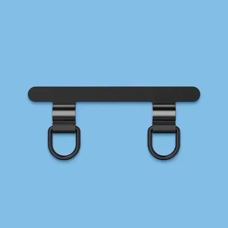 

Stainless Steel Mobile Phone Lanyard Gasket Hanging Cord Clips Ultra Thin Metal Cellphone Tether Patch Replacement Card Clip