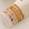 11Pcs Bohemian Colorful Elastic Rice Beaded Bracelets For Women Simple Stackable Crystal Bracelets Sets Female Handmade Jewelry