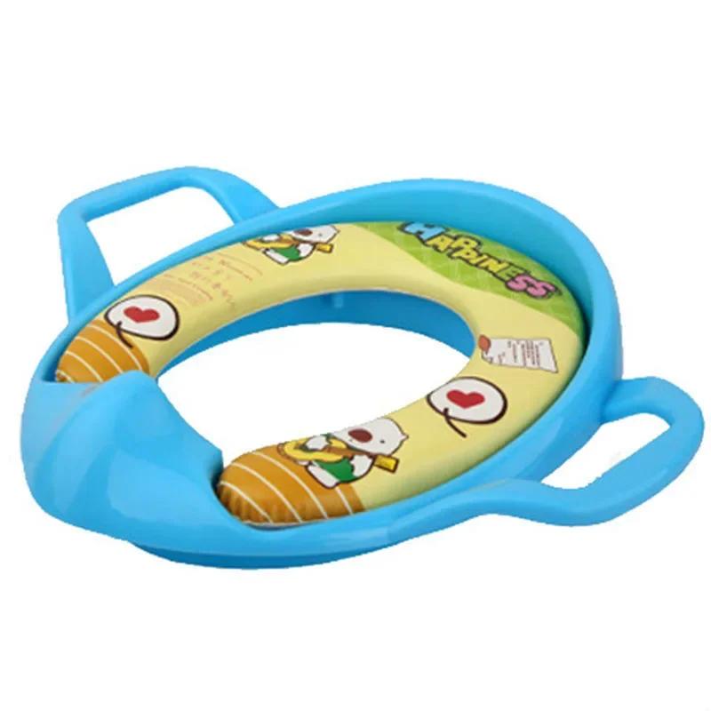 Portable Baby Toilet Seat Soft Cartoon Potty Chair Non-Slip Training Seat Cover for Toddler Boys Girls Travel Home Bathroom Use