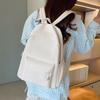 New backpack large-capacity solid color primary and secondary school student bag Korean version of versatile college style school bag