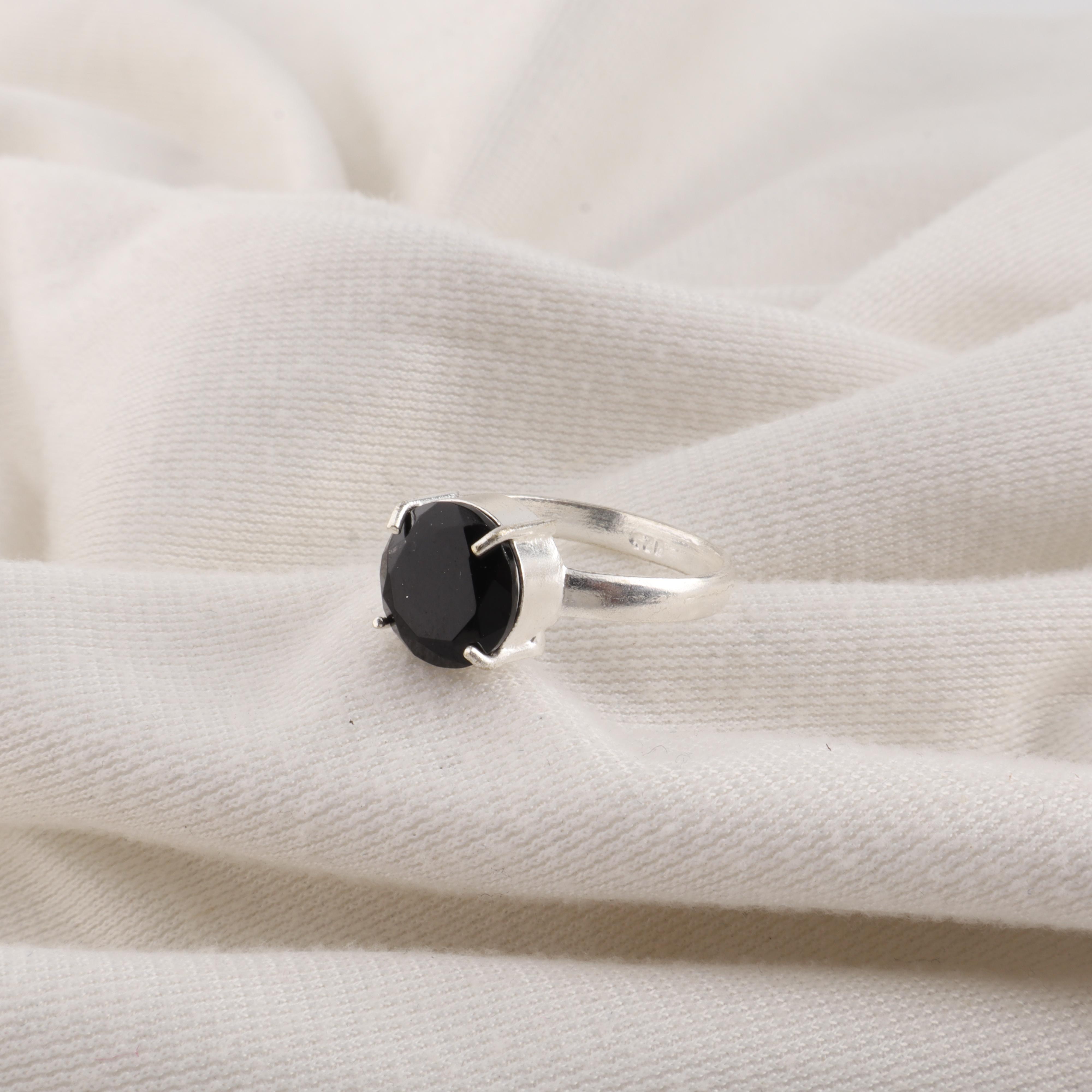 

Black Onyx Gemstone 925 Sterling Silver Handcrafted Designer Ring For Anniversary RR-72-18 4