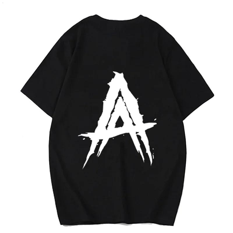 Letní pánské tričko s krátkým rukávem s potiskem Anuel AA Real Hasta La Muerte, Streetwear, volný pulovr pro rappery, ležérní čisté tričko