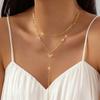 Fashion Gold Color Y-Shaped Pendant Necklaces For Women Luxury Zirconia Sun Geometric Long Tassel Choker Jewelry Birthday Gifts