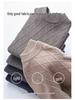 Men's 100% Wool Round Neck Winter Sweater, Casual Business Jacquard Knitwear