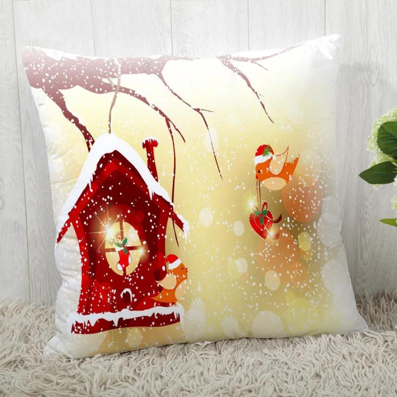 Custom Decorative Pillowcase Christmas Square Zippered Pillow Cover 35X35,40x40,45x45cm(One Side)