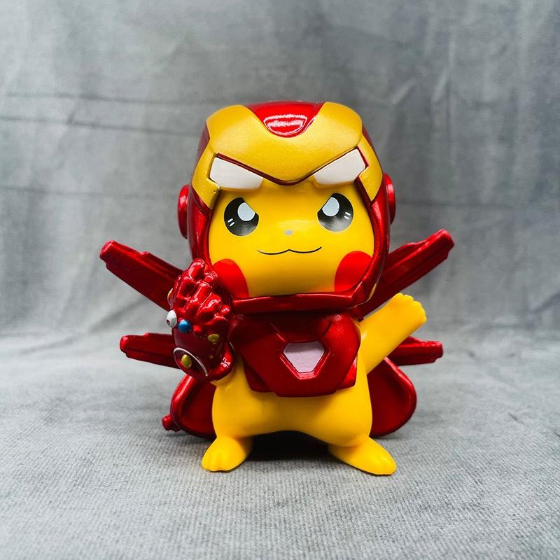 

Marvel Avengers Infinity War Captain America Figure Collection Pikachu Ornament IronMan