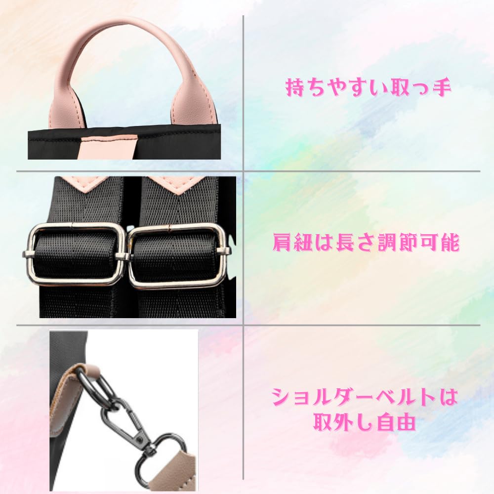 ORIJIRI Damen Leichter Anti-Diebstahl-Rucksack, 3-Wege, Kleine und Große Kapazität, Wasserdicht und Leicht, Beliebt für Mädchen, Perfekt für