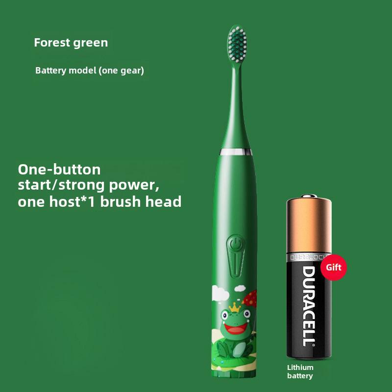 Waterproof Ultrasonic Kids' Electric Toothbrush - Cute Cartoon Design, Soft Bristles, IP7 Rated, Perfect Gift