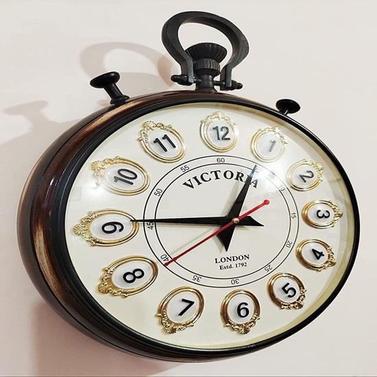 Veggklokke i tre, Veggklokke i vintagestil 30,48 cm Hjemmedekor og Kontordekor Antikkdekor Veggdekor Gave til ham