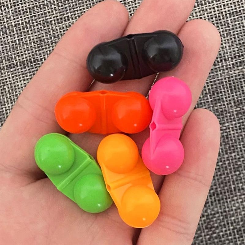 25lots Fishing Double Rattles Beads High Sensitivity Durability Fishing Gear Quickly Mount Tool for Dark Conditions
