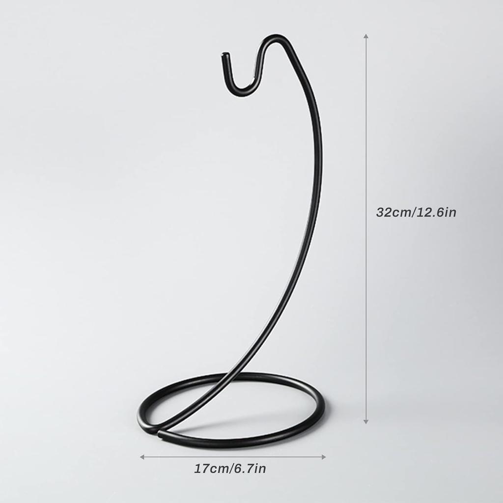 Steel Banana Holder – Modern Fruit Hanger Rack with Hooks for Kitchen Countertop (Black)