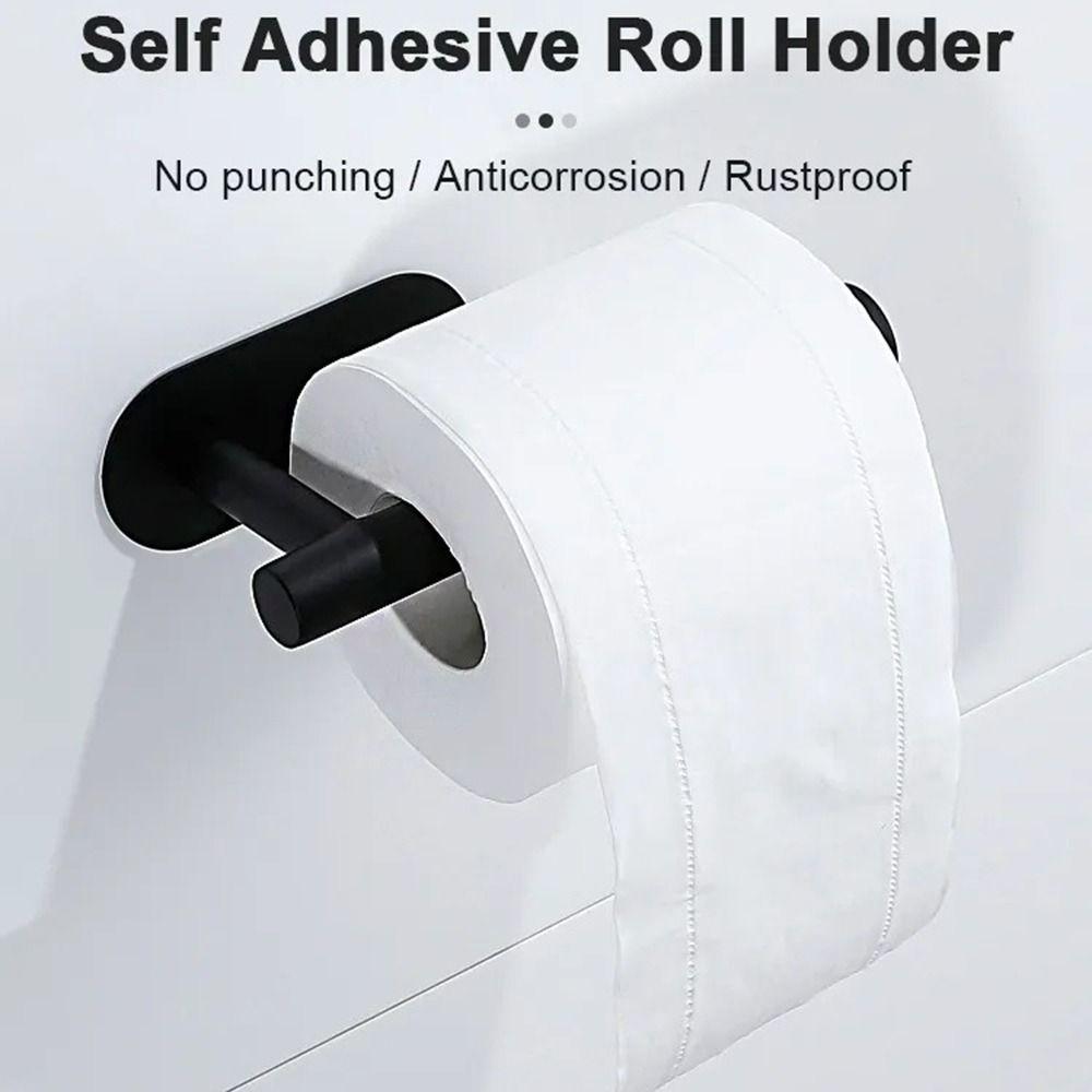 Self Adhesive Toilet Roll Paper Holder Stainless Steel Kitchen Napkin Holder  Kitchen