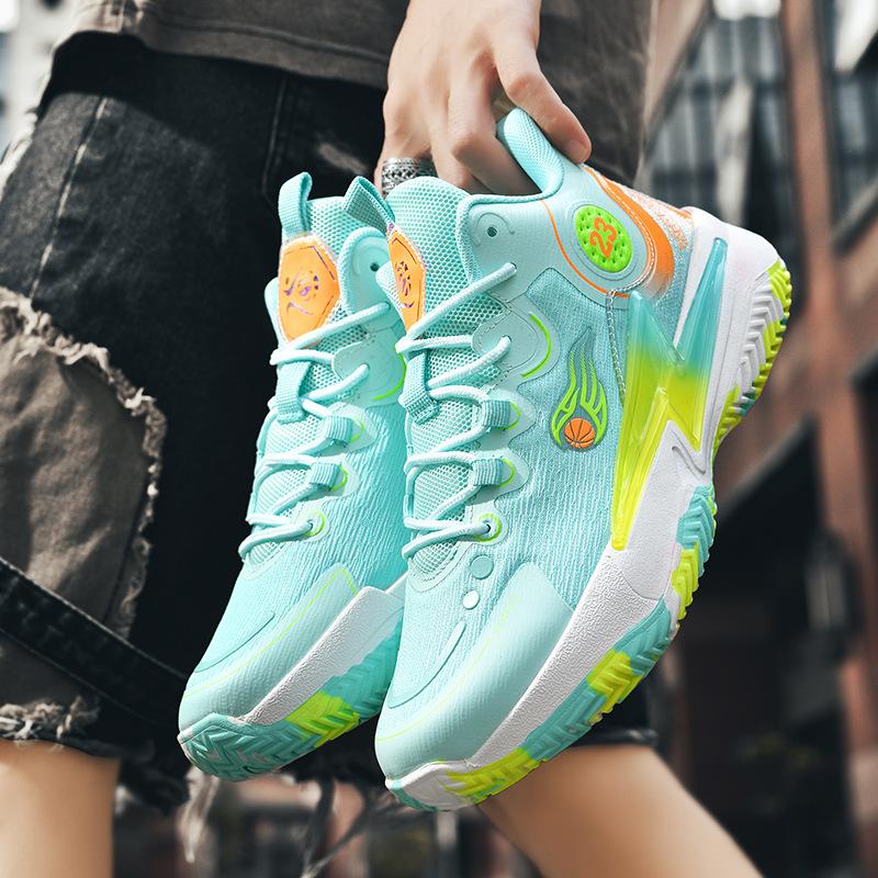 Summer new mandarin duck basketball shoes mesh breathable sports shoes student sneakers basketball