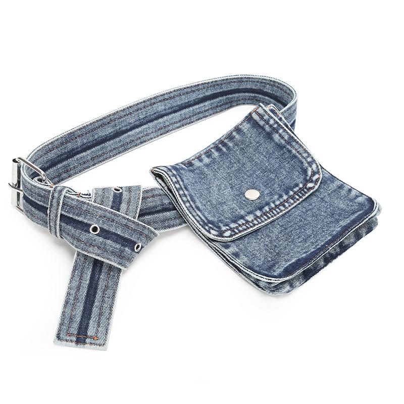Denim Tasche Damen Umhängetasche Bauchtasche Pendler Crossbody Tasche