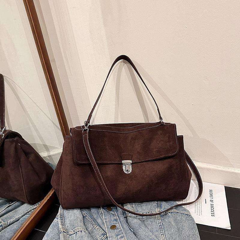 Borsa da pendolare alla moda da donna, Borsa a spalla singola retrò semplice sotto il braccio