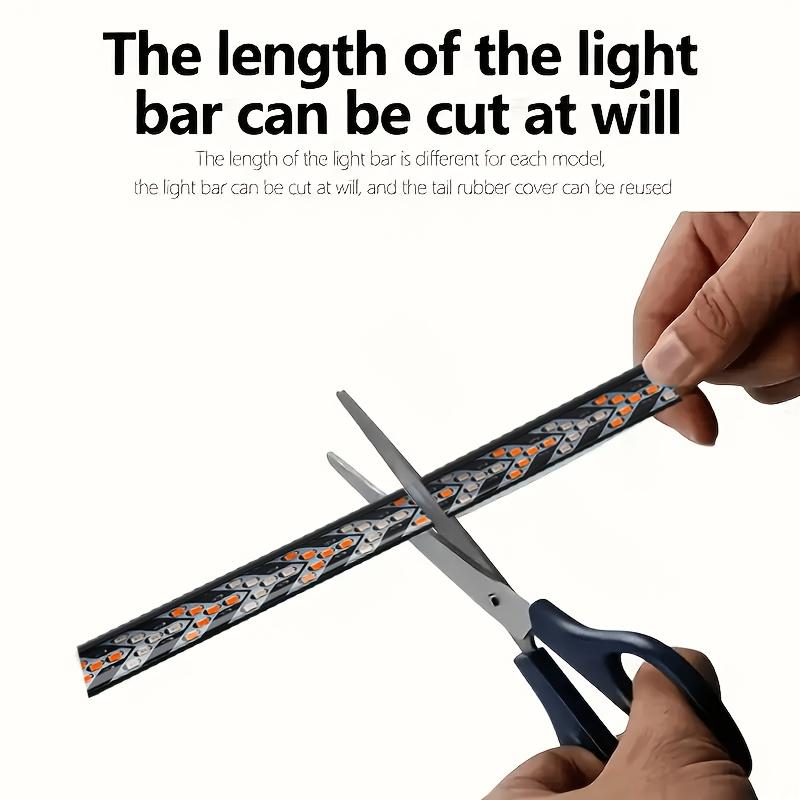 Car Tailgate LED Light Bar, 528 LEDs Fishbone Arrow Strobe, Third Brake Stop Reverse Running Light, Waterproof No Drill Strip for Pickup SUV Jeep