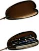 Genuine Leather Pencil Large Full Opening for Easy Smooth Crazy Horse Slim Suitable for and Students [EBISSY] Case, Capacity, Organization, Access,