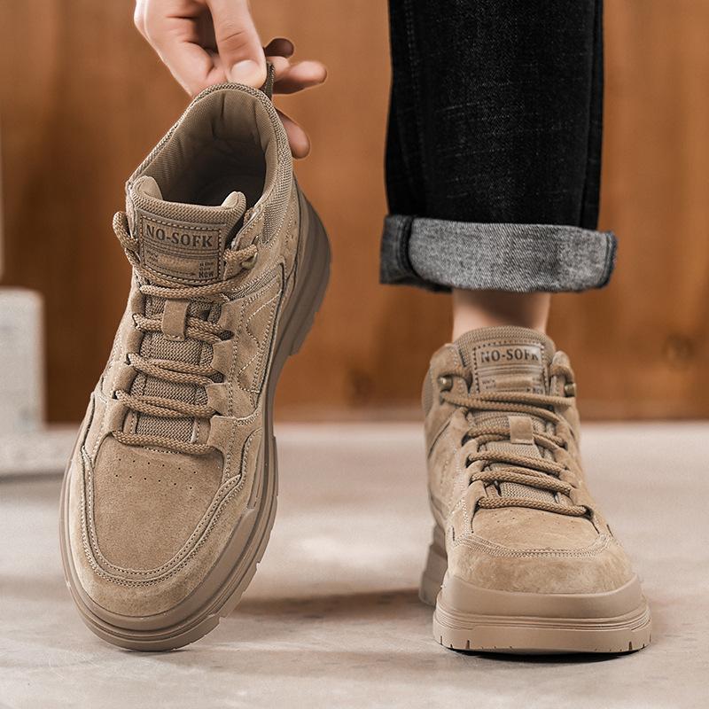 Chinese Martin boots, new British style desert boots, high-top autumn and winter fur