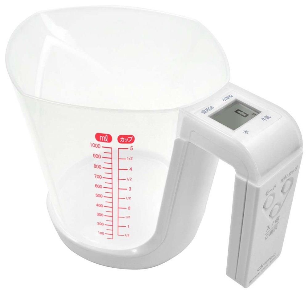 Doretec Digital Measuring Cup, Farine, 1kg, White, CS-100WT