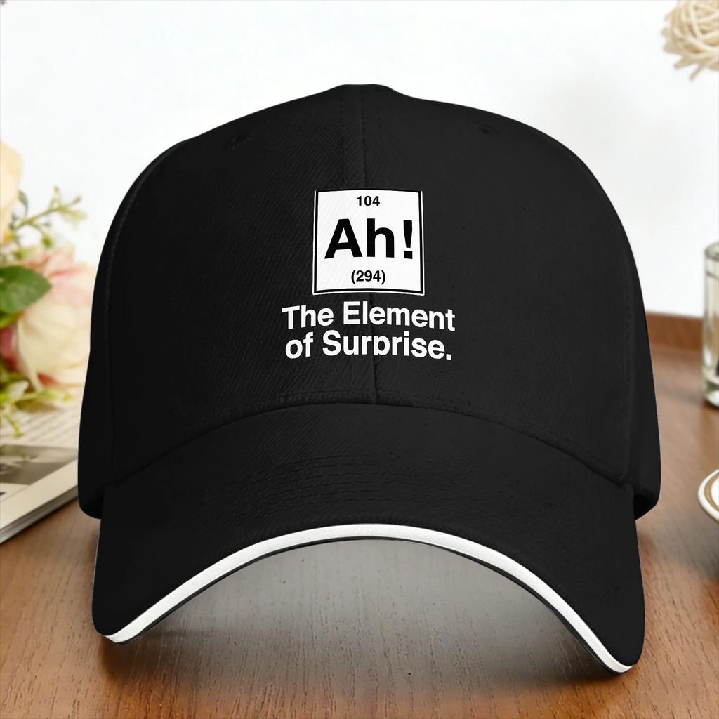 Funny Ah The Element Of Surprise Sandwich Hat Unisex ,Fashion Caps Sports Cap Adjustable Polyester Baseball Cap Summer