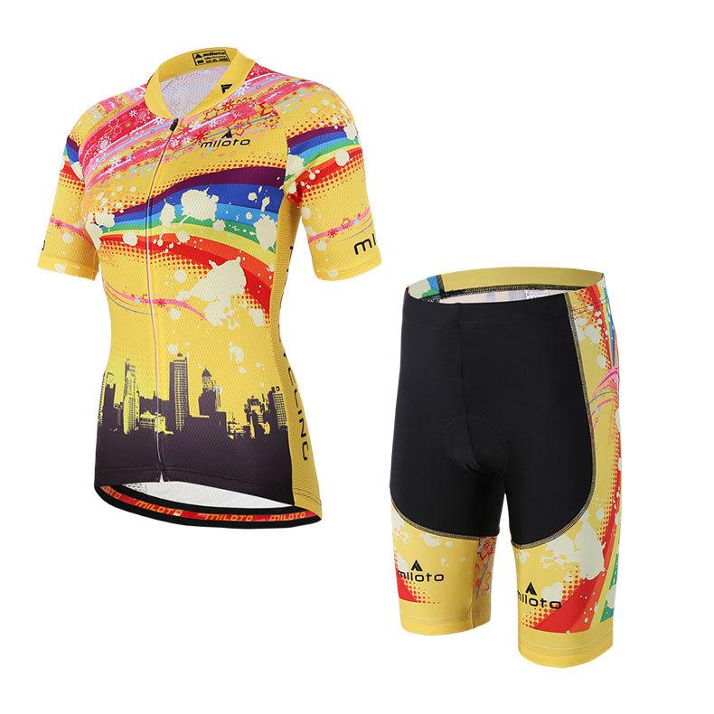 Cycling Suit Short Sleeve Suit Women s Cycling Suit 2026 Summer Breathable Cycling Suit Suit XS