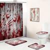 1/4Pcs Halloween Decoration Horror Bloody Pattern Shower Curtain Bathroom Decor Halloween Decoration Indoor Showr Curtain