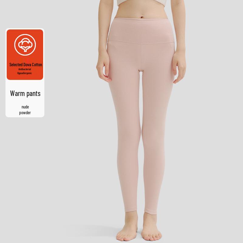 Women's High-Waist Pure Cotton Warm Autumn Trousers - Inner Lined, Large Size, Thin Wool Base.
