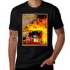 Drag Race Burnout Vintage Funny Car Advertising Print Tshirt Creative Graphic Tee Shirt