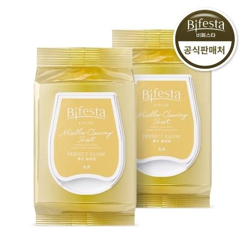 [Bifesta] Bifesta Micellar Cleansing Sheet Perfect Glow 46 Sheets (2 Pack)_636155