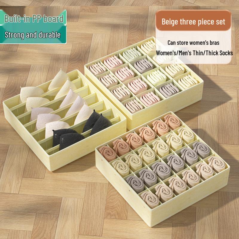 Drawer-Style Underwear and Socks Organizer: 3-in-1 Foldable Hanging Compartment Box