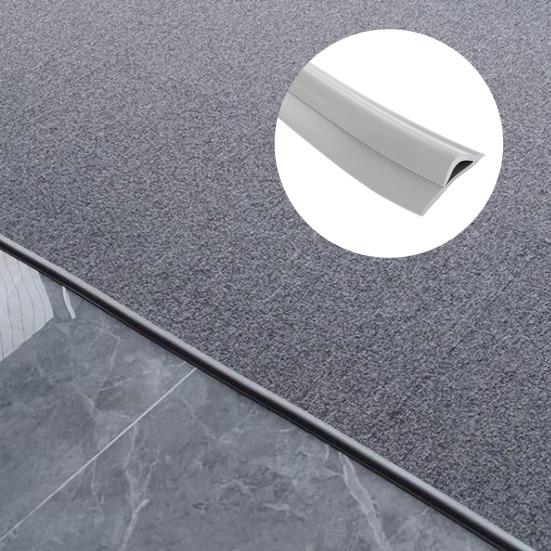 300/600CM Carpet Edge Binding Trim Self-Adhesive Waterproof Cuttable Floor Transition Strip Flexible PVC Thick Area Rug Mat Edging Bar
