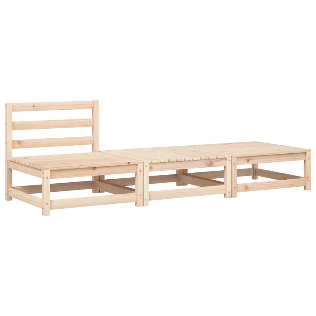 Vidaxl Garden Armless Sofa, With Cushions And Footrests