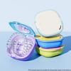 1PC Invisible Braces Storage Box, Orthodontic Appliance Box, Portable Cleaning Box, Mirror