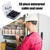 Waterproof Wire Connector 50 Pieces Cable Grommets Cord Connector Wire Cable Gland Cable Gland Joints With Storage Box For