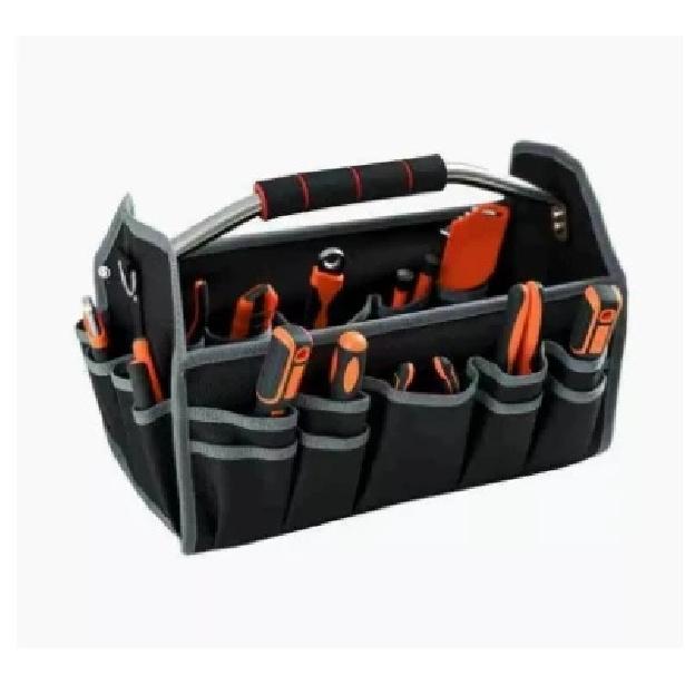 GJ0023 Medium Handheld Toolkit Multifunctional Household Kit Stainless Steel Handle Folding Tool Bag 40 * 22 * 27cm