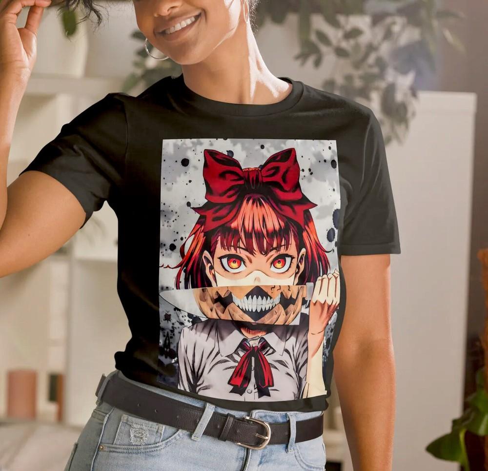 

Anime Girl Creepy Horror Gore Skull Unisex T-Shirt 4XL