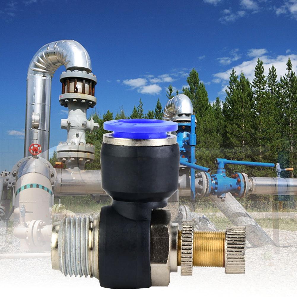 2pcs Tube Air Flow Speed Controller Pipe Pneumatic Fitting Regulator Valve(SL12 03)