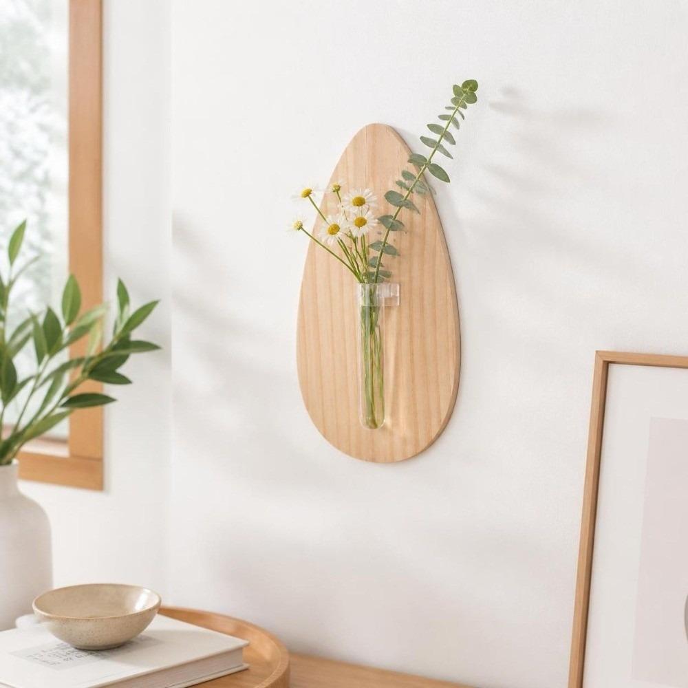 Vase Wall Mounted Planter Home Ornaments Flower Pot Hydroponic Planter Shelf Indoor Garden