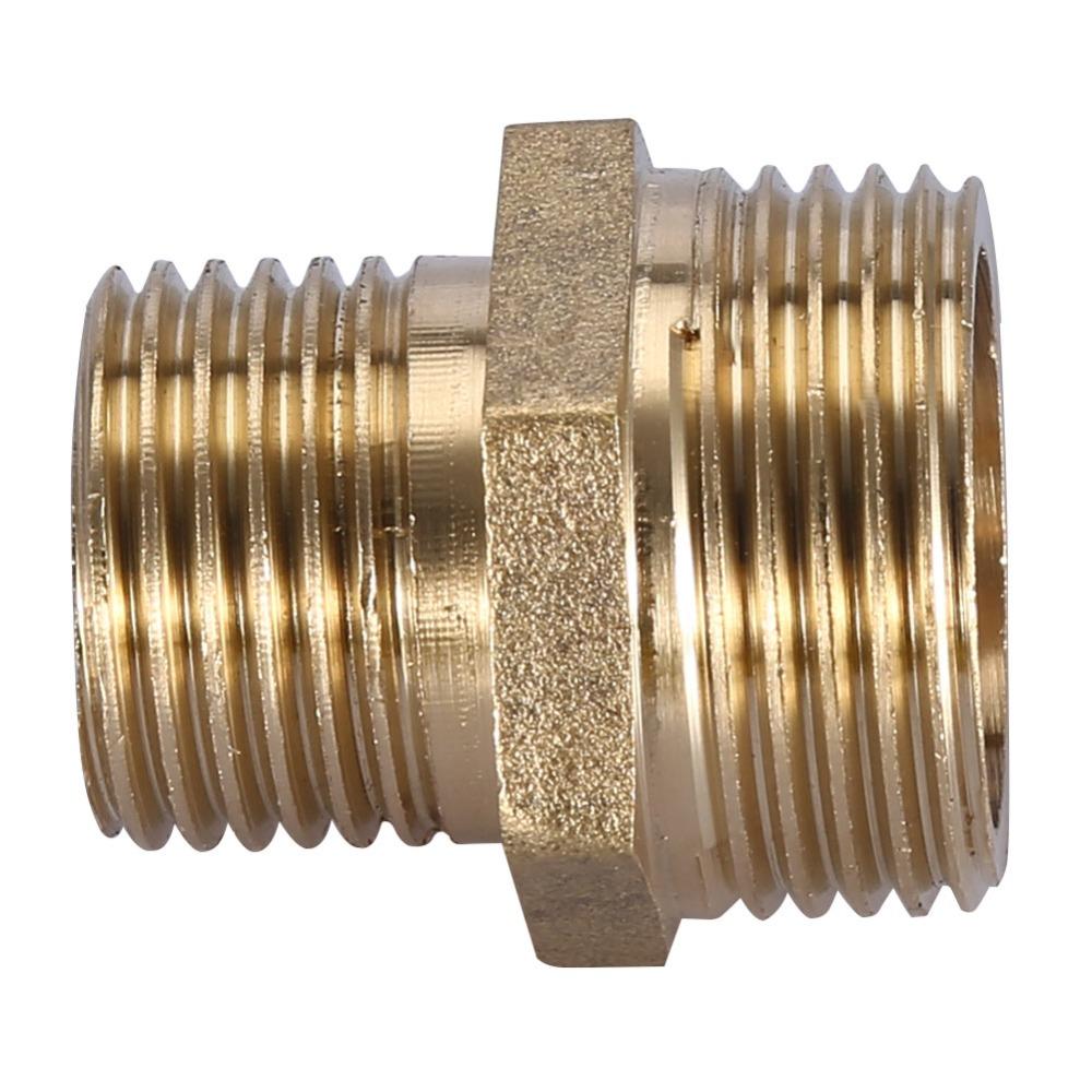 2pcs Hex Shape Brass Pipe Fitting Male Threaded Ends Reducing Male Connector  Irrigation System
