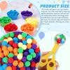 Colorful Early Education Toy Rainbow Counting Pompoms Pompoms Tweezers Toy  Preschool Activities