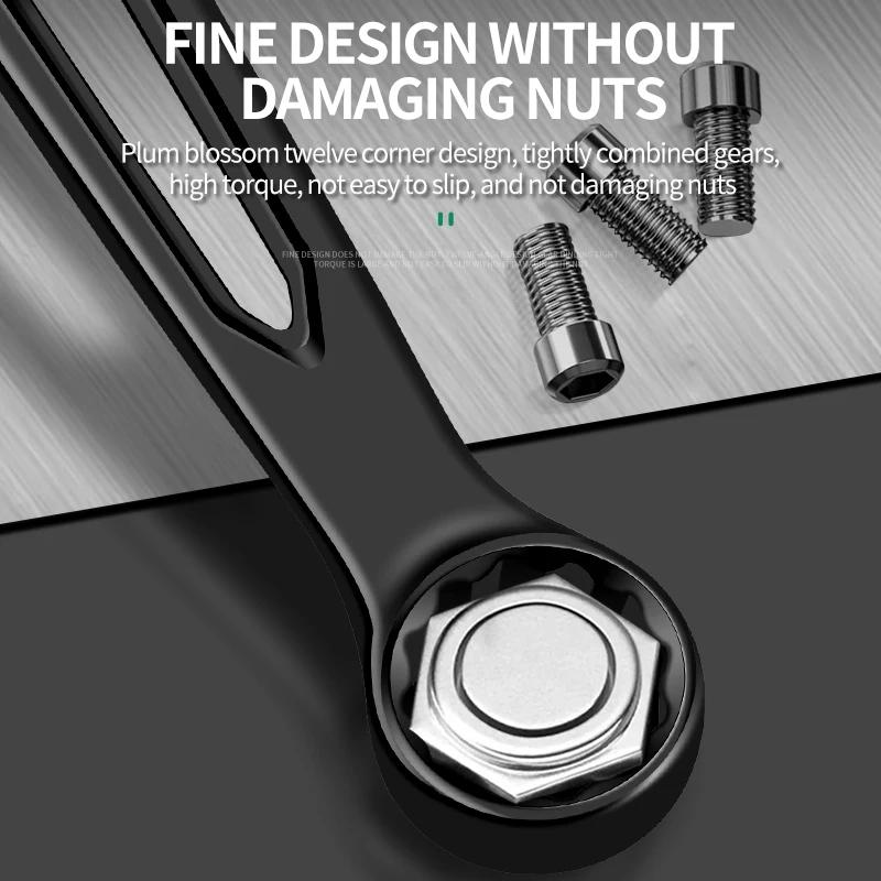 Dual-purpose Wrench 8mm-32mm Metric Collection of Double Offset Ring Wrench Open-end Universal Wrench Automotive Repair Hand Tools