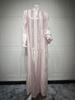 Elegant Sequin Embroidered Muslim Women's Robe - Middle Eastern Style Long Dress