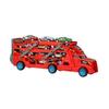 Deformation Toy Car Track: Folding Transport Truck with Pull-back Alloy Car
