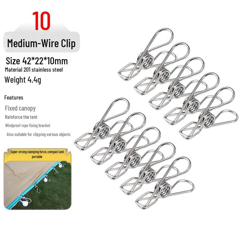 Multi-Use Tent & Awning Windproof Clips for String Lights & Camping Securement