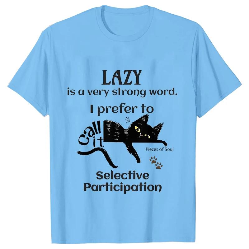Black Cat I Was Told To Check My Cattitude T Shirt for Men Women Tops Funny T Shirt Short Sleeve Tees Summer Brand Tee Shirt