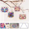 4Pcs 2D/Flat DIY Special Shape Hanging Diamond Art Kits Rhinestone Diamond Art Window Pendants Home Wall Decoration Crafts
