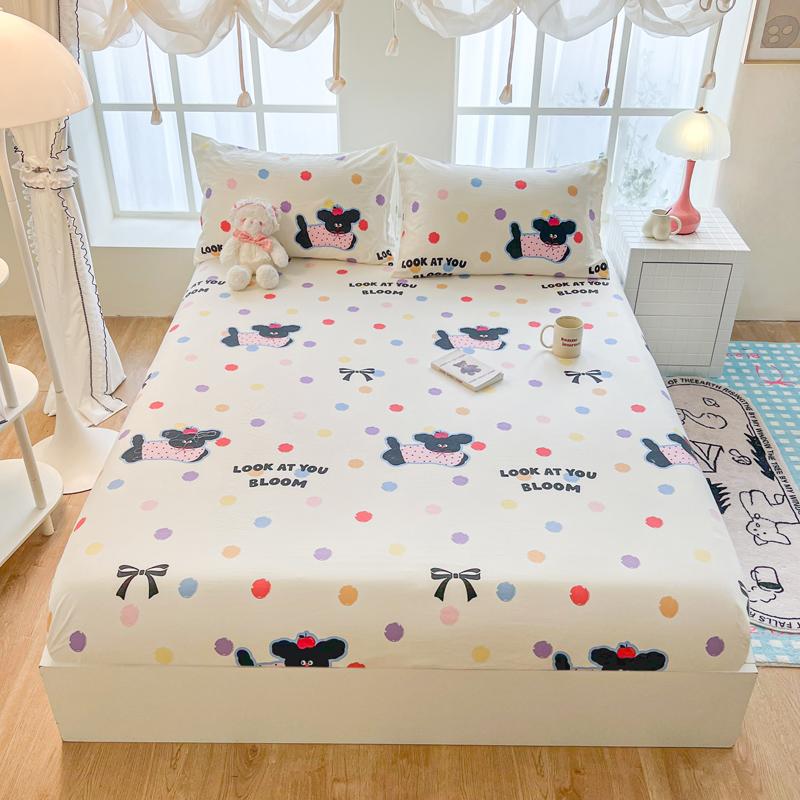 Soft Bonenjoy Fitted Sheet Printed Bed Cover Breathable Mattress Protector Bed Linen Pillowcase Need Order