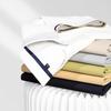Summer new contrasting color cuffs men's lapel casual polo shirt