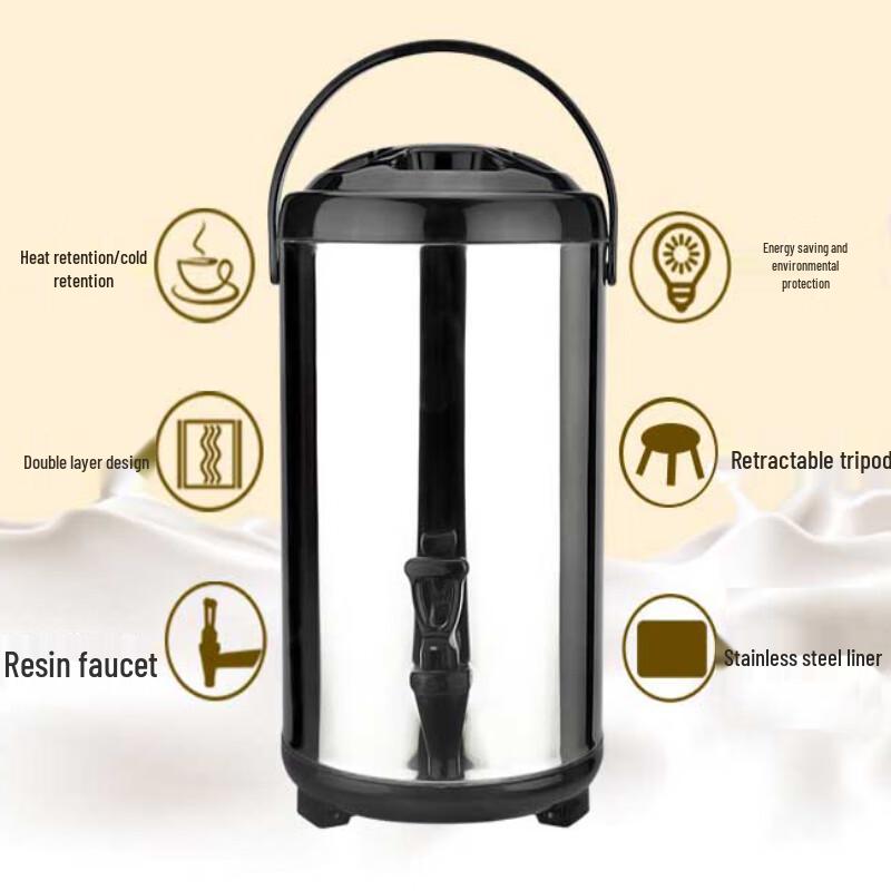 Stainless Steel Insulated Beverage Dispenser with Faucet