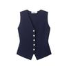 Western Style 2025 Summer New Women clothes Plain Stitch V-neck Sleeveless Vest-Style Top Vest 4192003
